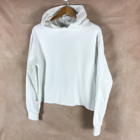 perfectwhitetee White French Terry Heart Hoodie SMALL - Picture 8 of 9